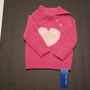 Greendog Fushia heart sweater